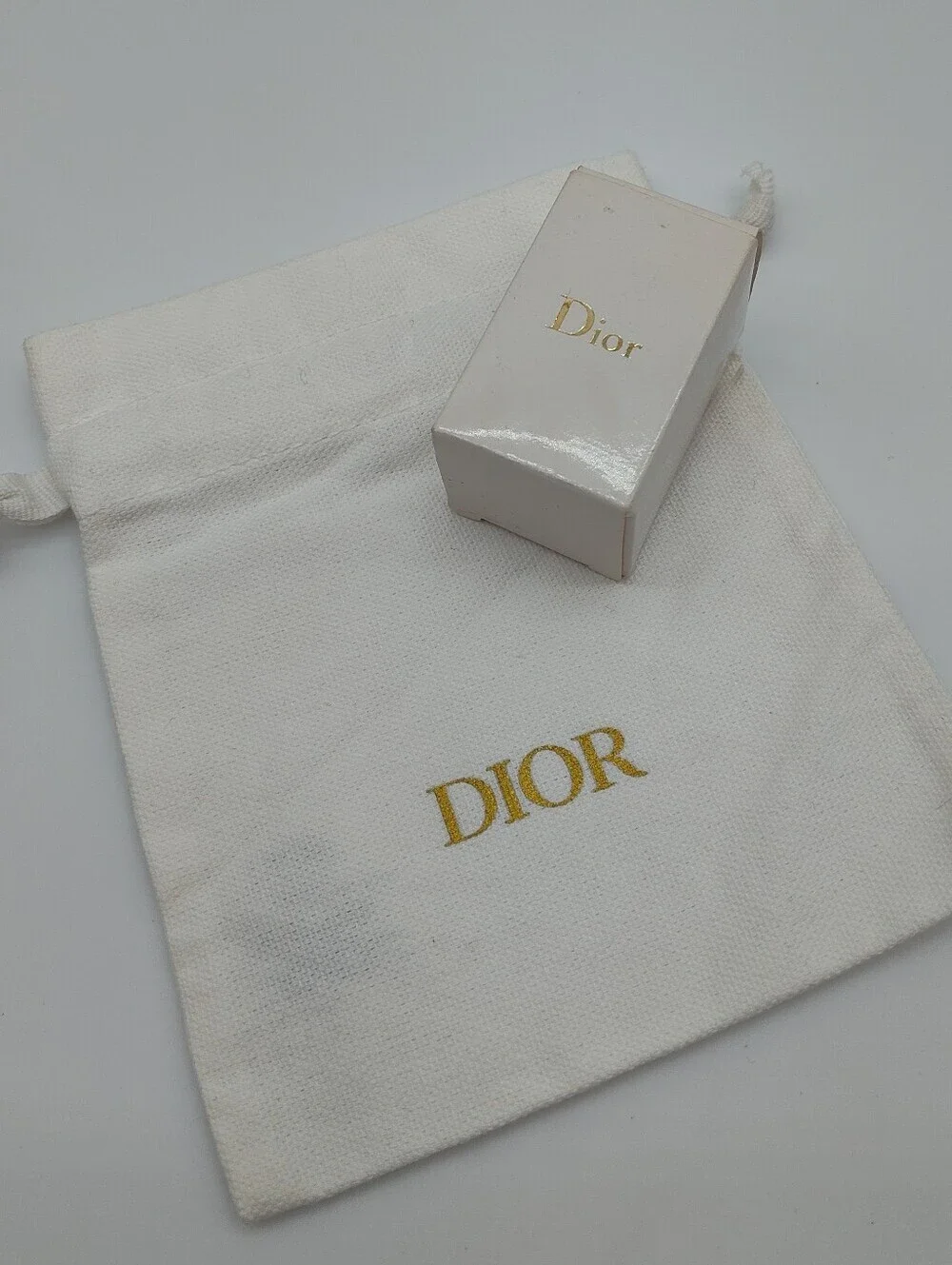 DIOR Snow Globe Keychain Gold Christmas Tree Bag Charm With Dust Bag Japan Rare